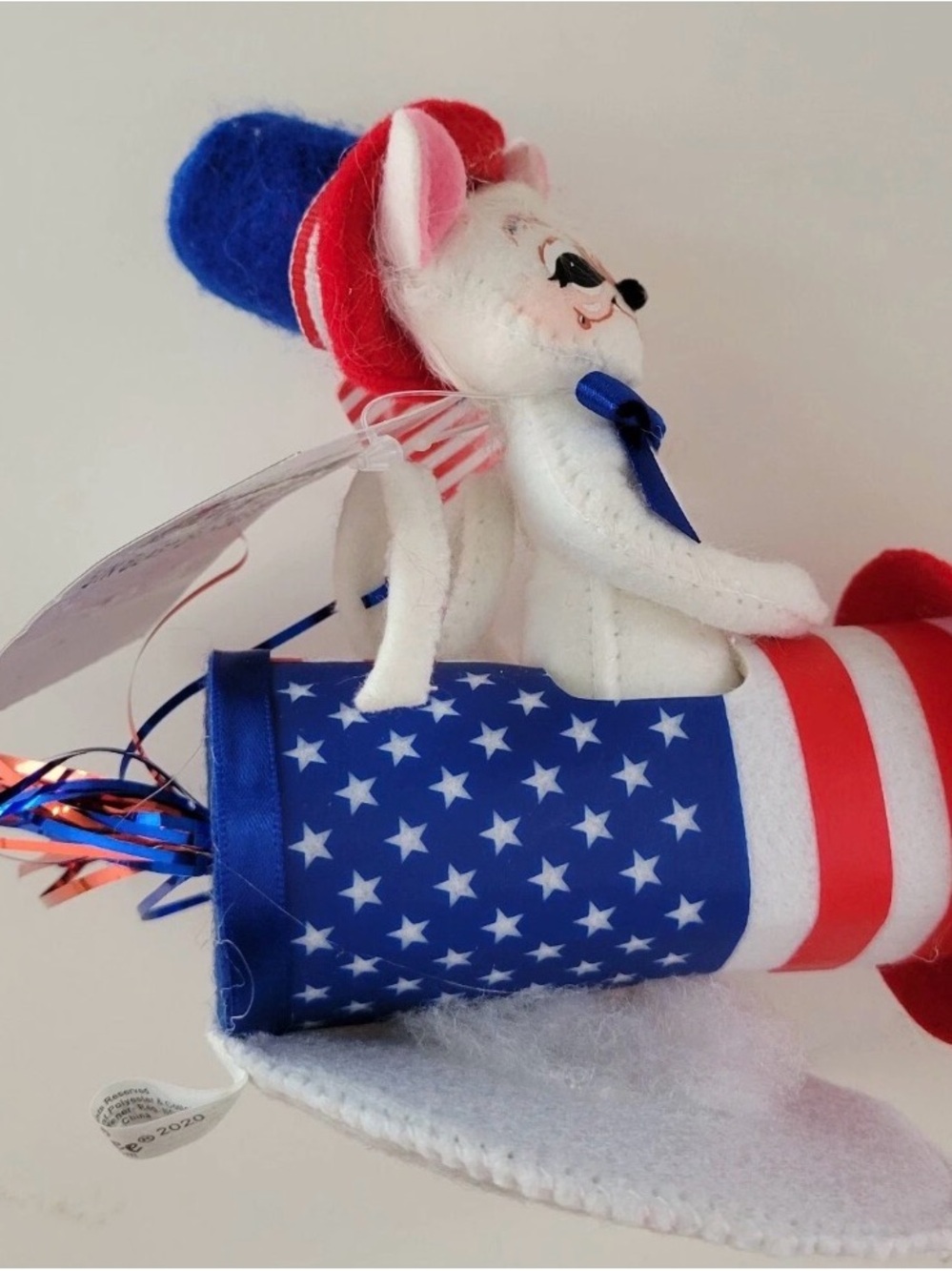 2020 Annalee Doll 5" Blast Off Mouse Patriotic Flag Firework 4th July 260220 New